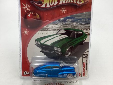 Hot wheels 2005 Holiday rods #2 1947 Chevy Fleetline Blue 272i Fashion