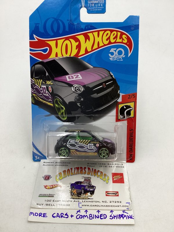 2018 Hot Wheels Fiat 500 Black chase 240A Hot on Sale