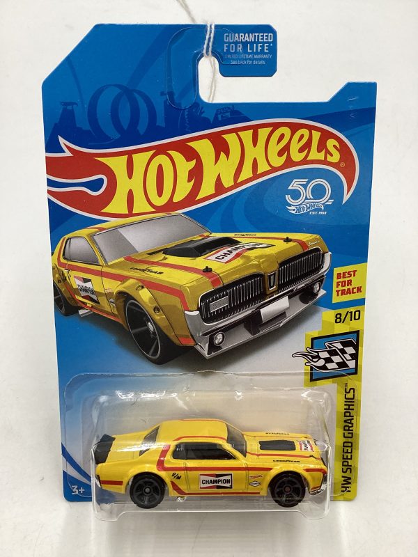 2018 Hot Wheels 68 Mercury Cougar Kmart Exclusive Yellow 238B Hot on Sale