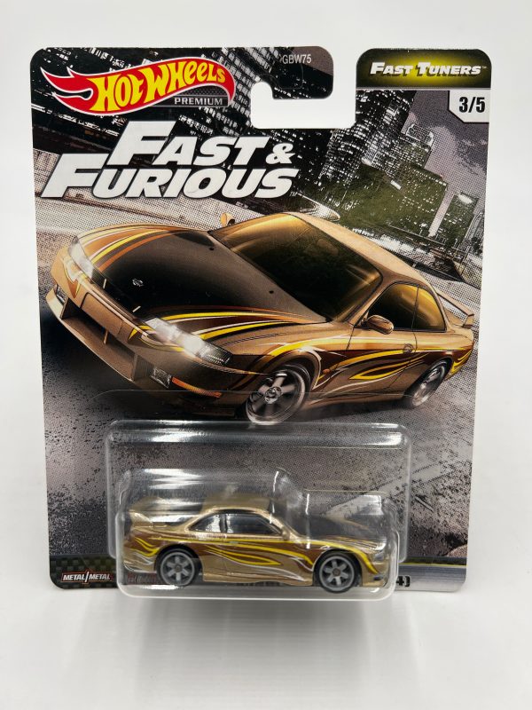 Hot Wheels Fast & Furious Fast Tuners #3 Nissan 240SX S14 Gold W Protector Fashion