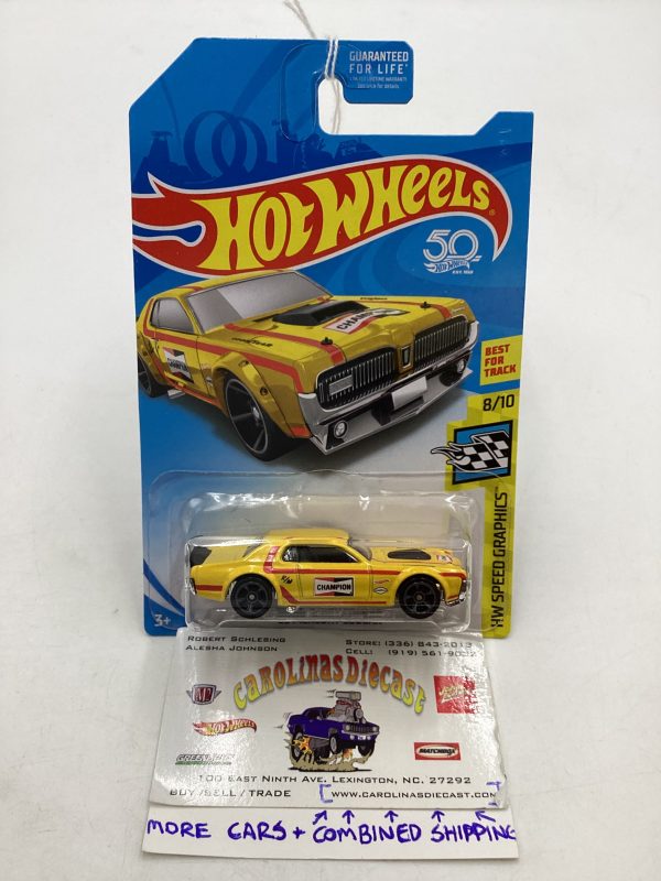 2018 Hot Wheels 68 Mercury Cougar Kmart Exclusive Yellow 238B Hot on Sale