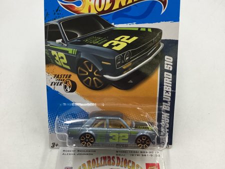 2012 Hot Wheels #92 Datsun Bluebird 510 Gray 88A Fashion