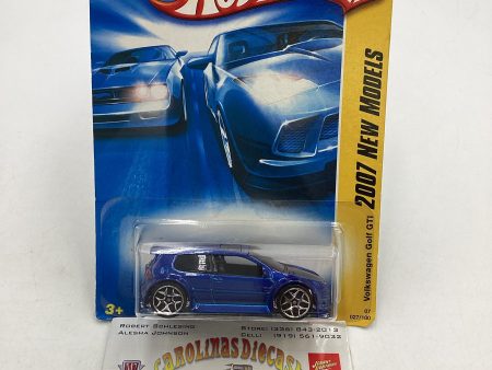 2007 Hot Wheels #027 Volkswagen Golf GTI Blue 99B Online Hot Sale