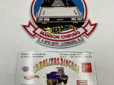 Hot wheels 2019 19th Nationals Lombard IL Dinner 1981 Delorean DMC 12 Patch Hot on Sale