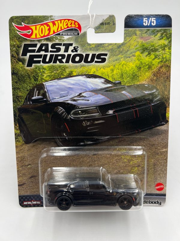 Hot Wheels Fast & Furious #5 Dodge Charger SRT Hellcat Widebody Black 246H Cheap