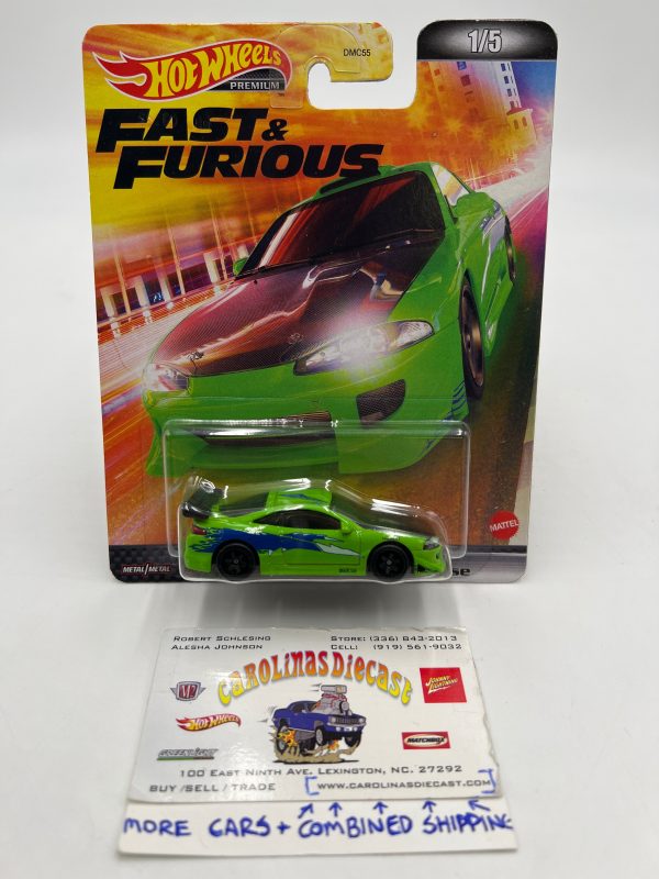 Hot Wheels Fast & Furious #1 95 Mitsubishi Eclipse Green W Protector on Sale