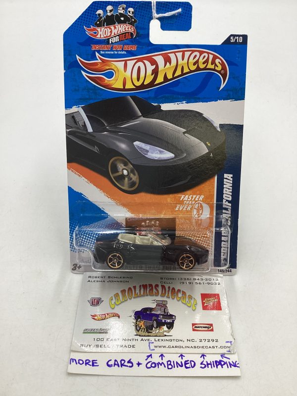 2011 Hot wheels #145 Ferrari California Black Faster than Ever SR on Sale