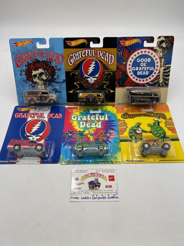 Hot Wheels Pop Culture Grateful Dead Full 6 Car Set W Protectors VHTF Hot on Sale