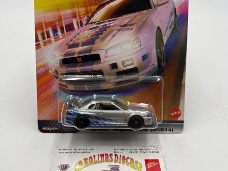 Hot Wheels Fast & Furious #4 Nissan Skyline GT-R BNR34 Silver W Protector Supply