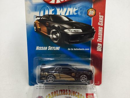 2008 Hot Wheels #081 Web Trading Cars Black Nissan Skyline with protector Online Hot Sale