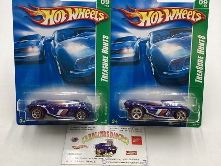 2008 Hot Wheels Super Treasure Hunt + Treasure Hunt 16 Angels Blue #169 with protector Cheap