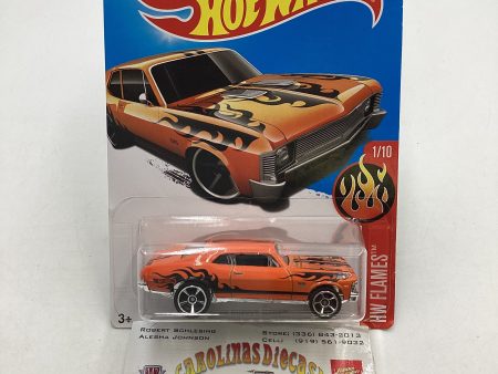 2017 Hot wheels #061 68 Chevy Nova Orange Online Hot Sale