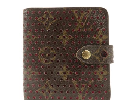 Louis Vuitton Monogram Perfor Compact Zip Wallet Fuchsia M95188 Sale