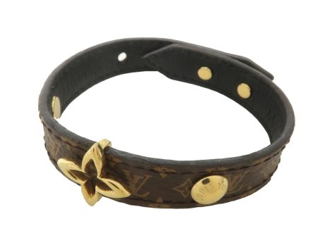 Louis Vuitton Monogram Bracelet Blooming Brown Gold M6534 Cheap