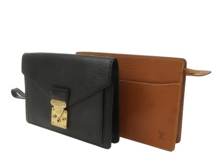 Louis Vuitton Set of 2 Epi Leather Clutch Bag M52612 M52528 on Sale