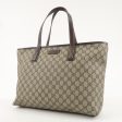 GUCCI GG Supreme Leather Tote Bag Hand Bag Beige Brown 211137 on Sale