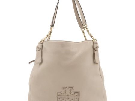 Tory Burch Leather Chain Tote Bag Sholder Bag Pink Beige Sale