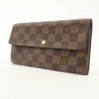 Louis Vuitton Damier Portefeuille Sarah Long Wallet Brown N61734 For Sale