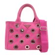 PRADA Logo Canapa Mini Canvas 2Way Bag Pink 1BG439 Online Sale