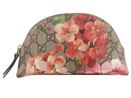 GUCCI GG Supreme Flower Pouch Cosmetic Pouch Beige Pink Red 431380 Online Hot Sale