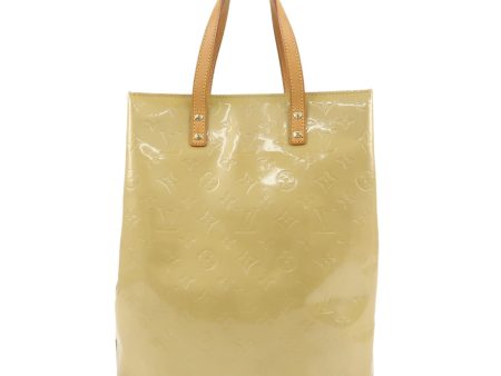 Louis Vuitton Monogram Vernis Lead MM Hand Bag Beige M91141 Hot on Sale