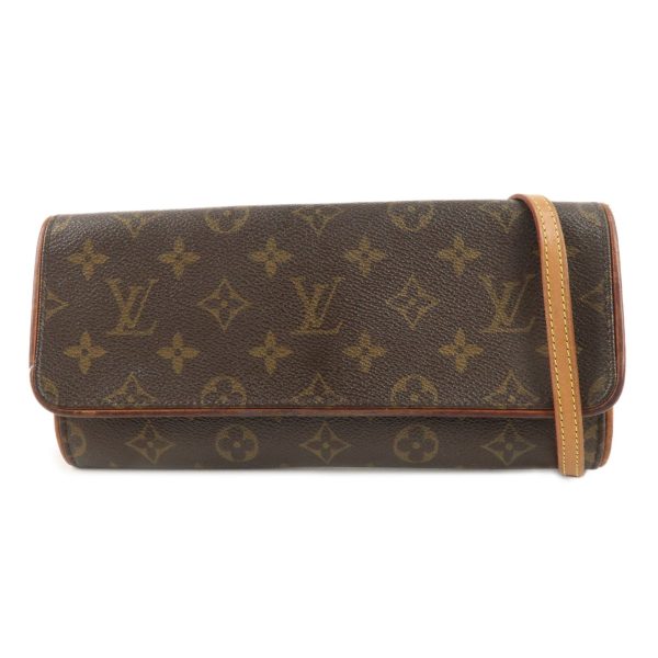 Louis Vuitton Monogram Pochette Twin GM 2Way Bag Brown M51852 Online now