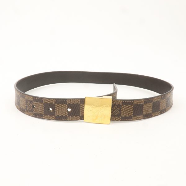 Louis Vuitton Damier Ebene Saint Tulle Carre Belt 75 30 M6944 For Sale