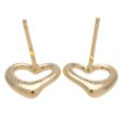 Tiffany&Co. Open Heart Earrings K18YG 750YG Yellow Gold For Discount