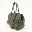 PRADA Logo Leather Hand Bag Shoulder Bag Khaki Fashion