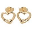 Tiffany&Co. Open Heart Earrings K18YG 750YG Yellow Gold For Discount