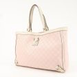 GUCCI Abbey Line GG Canvas Leather Tote Bag Pink 141472 Fashion