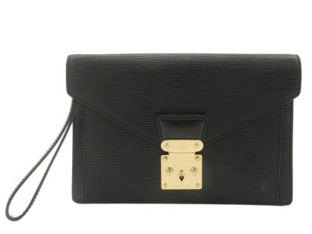 Louis Vuitton Epi Sellier Dragonne Clutch Bag Noir Black M52612 Online Hot Sale