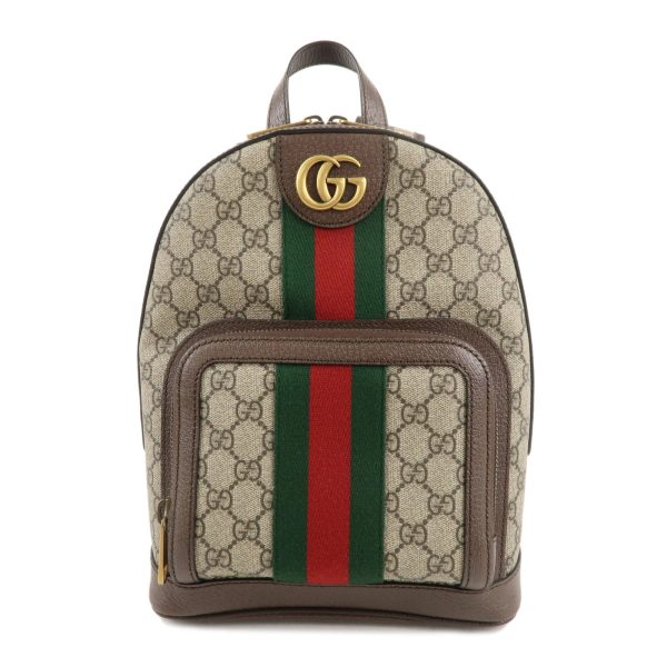 GUCCI Ophidia GG Supreme Leather Backpack Brown Beige 547965 Online