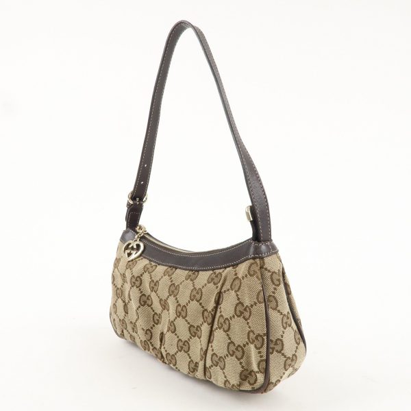 GUCCI Lovely GG Canvas Leather Hand Bag Beige Brown 245938 Sale