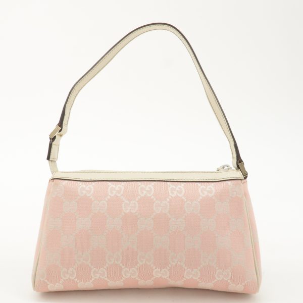 GUCCI Abbey GG Canvas Hand Bag Pouch Beige Pink 145750 Online now