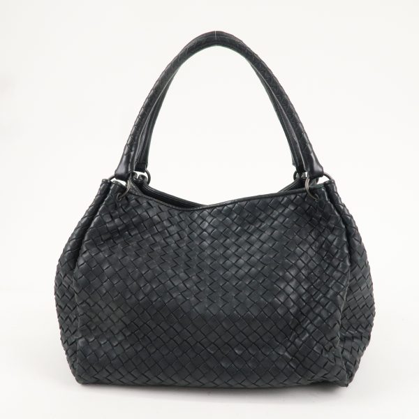 BOTTEGA VENETA Intrecciato Leather Tote Bag Black 222322 Online