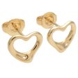 Tiffany&Co. Open Heart Earrings K18YG 750YG Yellow Gold For Discount