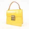 Louis Vuitton Vernis Spring Street Hand Bag Lime Yellow M91068 Online now