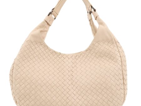 BOTTEGA VENETA Intrecciato Leather Shoulder Bag Pink Beige 125787 on Sale