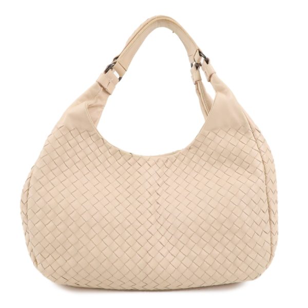 BOTTEGA VENETA Intrecciato Leather Shoulder Bag Pink Beige 125787 on Sale