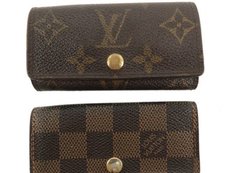 Louis Vuitton Set of 2 Damier Monogram Multiclés 4 Key Case M62631 Hot on Sale