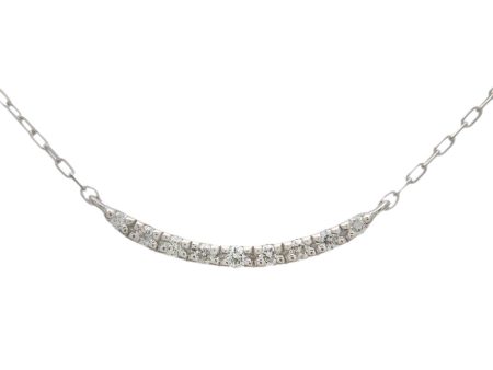 4C 9P Diamond Necklace K18WG 750WG White Gold Discount