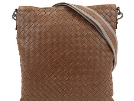 BOTTEGA VENETA Intrecciato Leather Shoulder Bag Brown 276357 on Sale