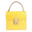 Louis Vuitton Vernis Spring Street Hand Bag Lime Yellow M91068 Online now