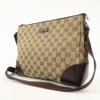 GUCCI GG Canvas Leather Shoulder Bag Crossbody Bag 114273 For Sale