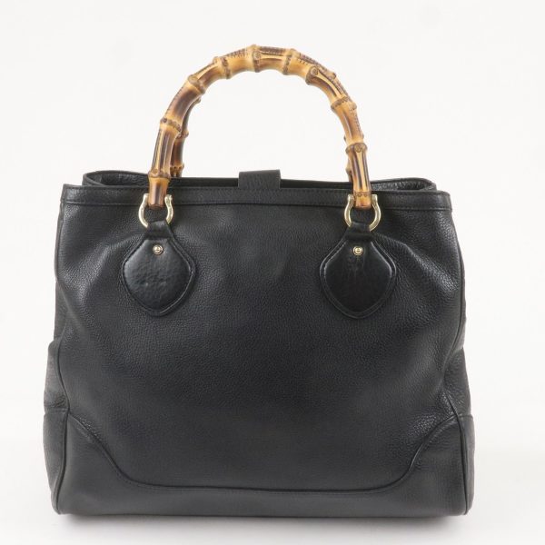 GUCCI Bamboo Leather Tote Bag Black 282317 Online