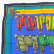 HERMES Carre 90 100% Silk Scarf Les Sangles Blue Green Yellow Red Online Hot Sale