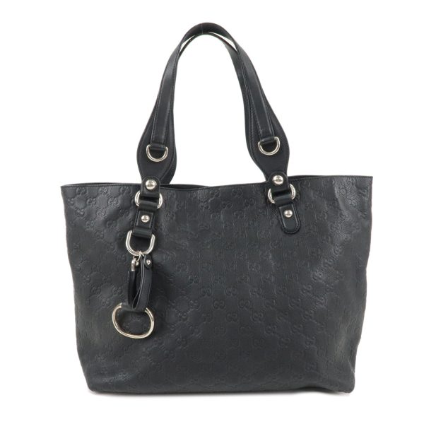 GUCCI Guccissima Leather Horsebit Tote Bag Black 229852 For Sale