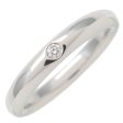 Tiffany&Co. Stacking Band Ring 1P Diamond PT950 Platinum US4 EU47 Online Hot Sale