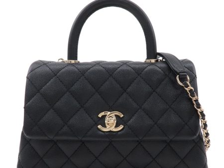 CHANEL Matelasse Caviar Skin COCO Handle 24 XS Hand Bag A92990 Online Sale